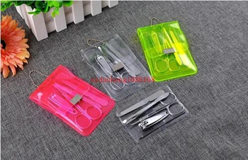 

Portable 5pcs Manicure Steel Nail Care Tools Pedicure Scissor Tweezer Knife Ear pick Utility Nail Clipper Kit Nail Art Equipment