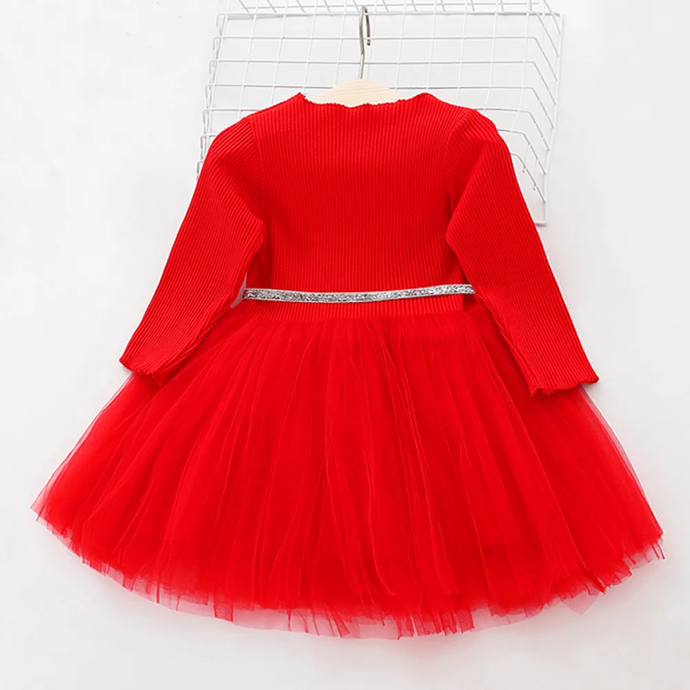 Vestido infantil/ г. модное платье одежда для маленьких девочек с длинными рукавами и звездами праздничные платья принцессы подарок на первый день рождения