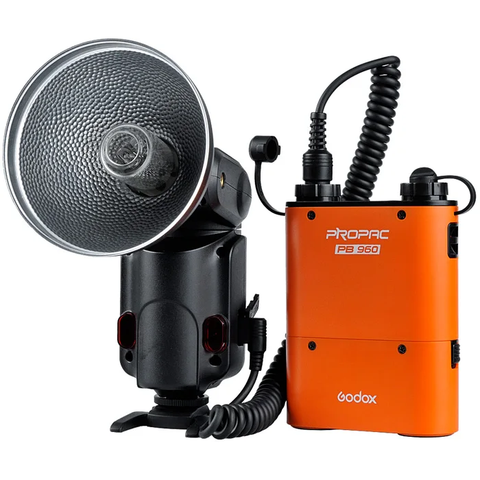 Godox WITSTRO Portable External Flash Speedlite AD360 + PB960 Battery Power Pack Kit Orange for