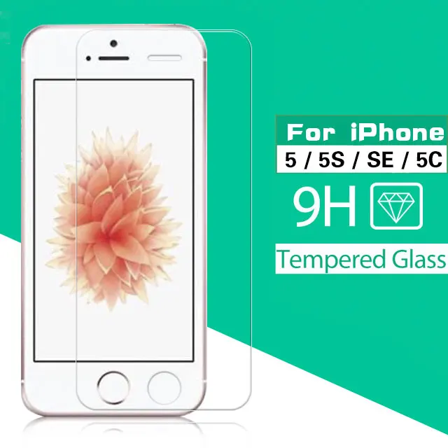 

Front Clear Tempered Glass For Apple Iphone 5 5C 5S SE Mobile Phone Sreen Protector Glass Film Protective Cover Guard Shell