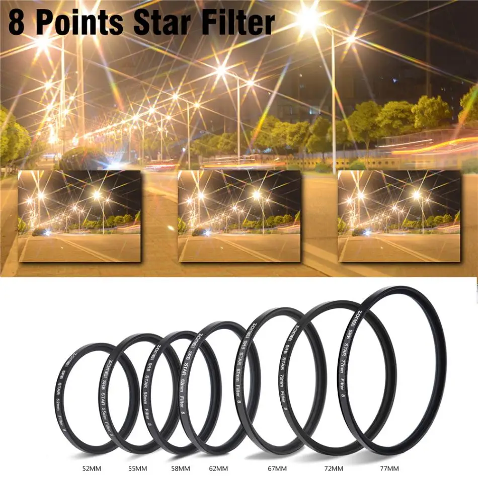 Buy Zomei 8 Points Star Lens Filter Aluminum Frame