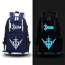 Легенда о Зельде: дыхание диких Zelda Игры Рюкзак Холст Школьные сумки путешествия рюкзак для ноутбука Zelda Bookbag