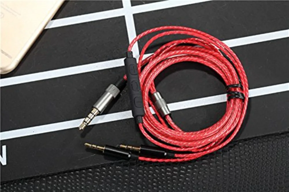 Replacement Stereo Audio Cable Cord Remote Control Mic For Sol Republic