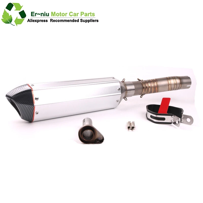 

GSXR1000 motorcycle exhaust contact middle pipe + muffler full system for SUZUKI GSXR 1000 slip-on