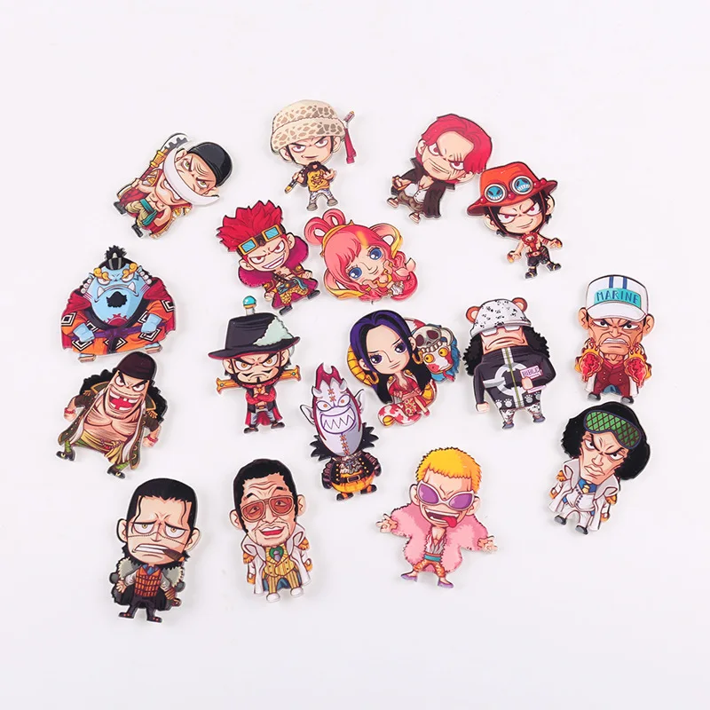 

Red hair White beard One Piece series fridge magnet stickers acrylic 3D fridge magnet stickers Message post Whiteboard sticker