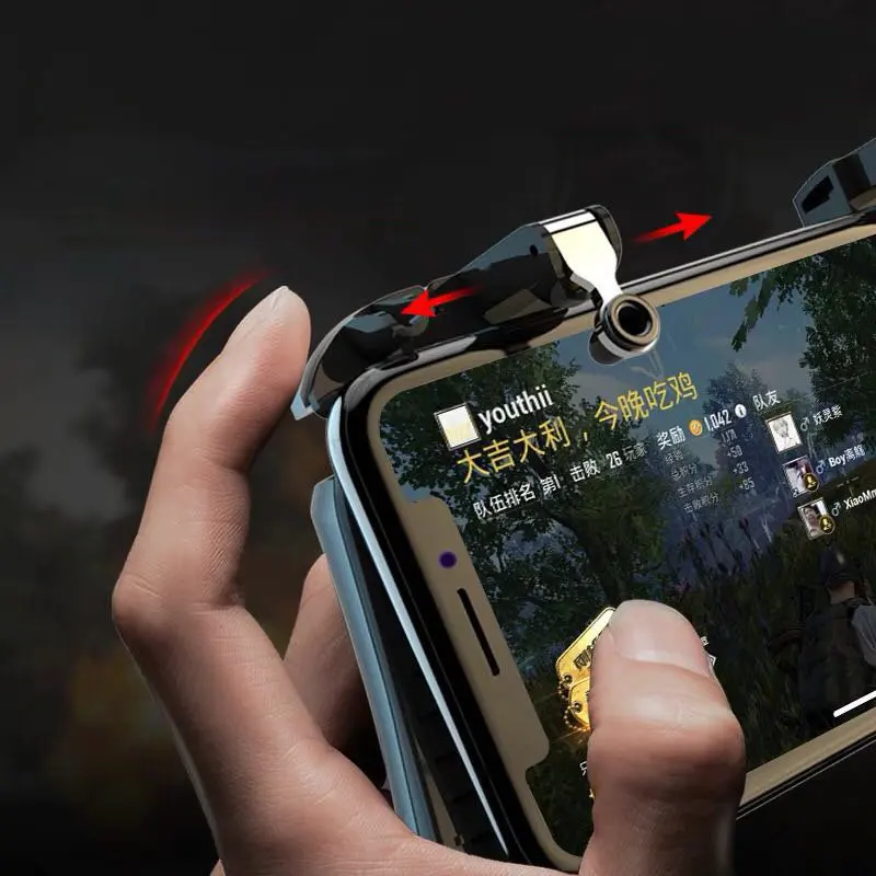  Upgrade mobile phone game trigger joystick Gamepad Cooler Fan with power Gaming Trigger L1R1 Contro