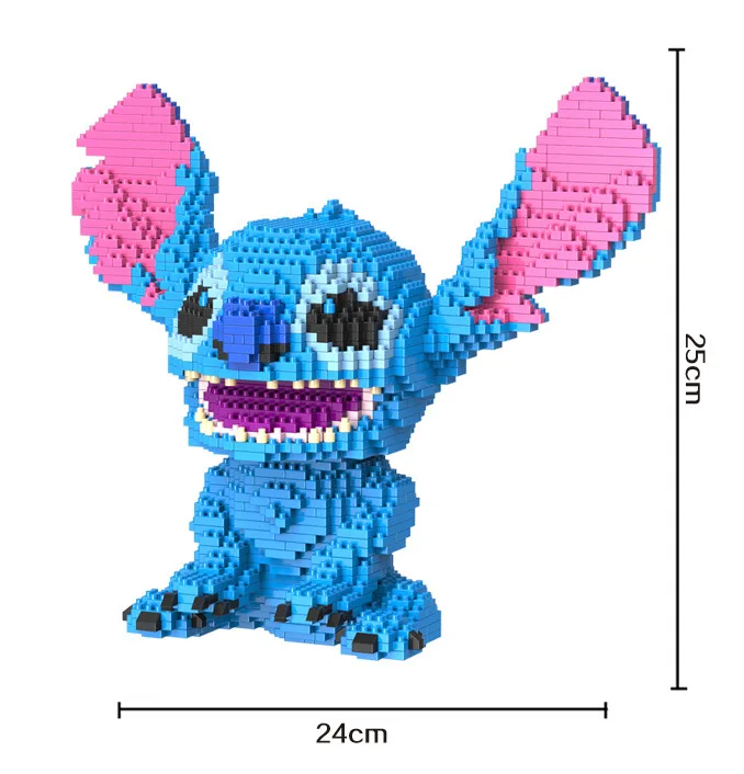 

HC 9027 2276Pcs Stitch Japanese anime Cartoon DIY Magic Blocks Diamond Building Block Toys Compatible with Legoings