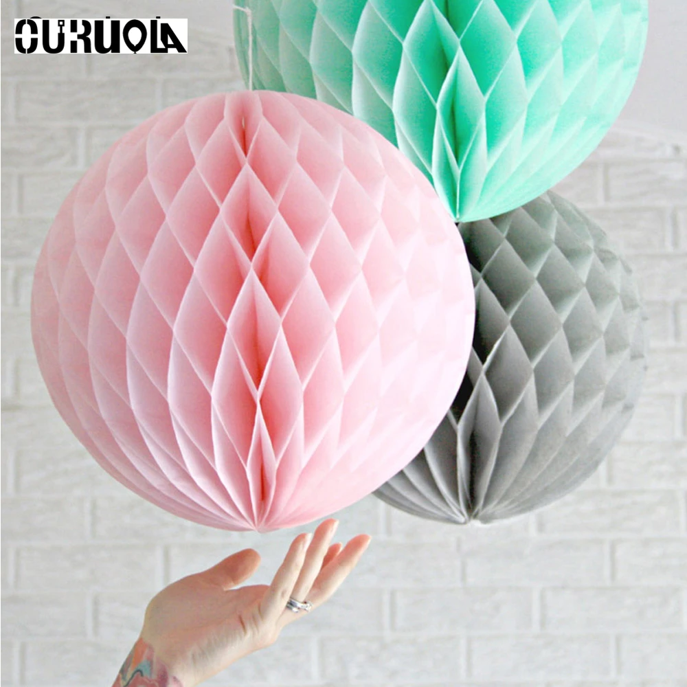 Holiday Decoration White Paper Lanterns Honeycomb Babyshower Lampion Party Decor 5pcs 6inch Bag Lantern Wedding | Дом и сад