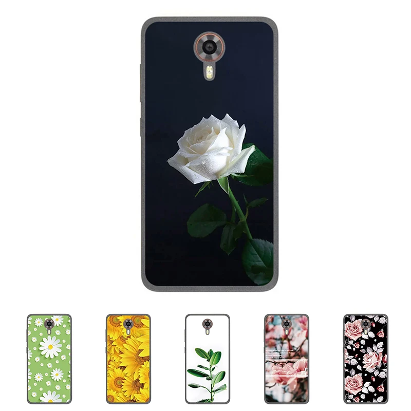 

For Wileyfox Swift 5.0 " Solf TPU Silicone Flower Case Mobile Phone Cover Bag Cellphone Housing Shell Skin Mask DIY Customized