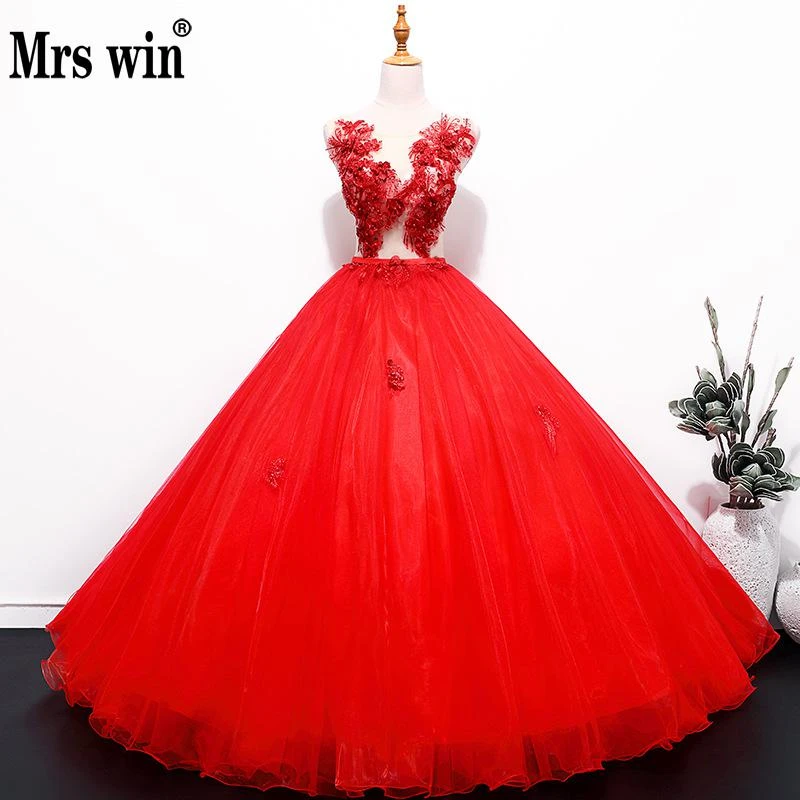 Vestido para novedad De 2018, vestido De baile De graduación rojo para señora Win, vestido elegante para quinceañeras, Vestidos De 15 Anos|Vestidos de quinceañera| - AliExpress