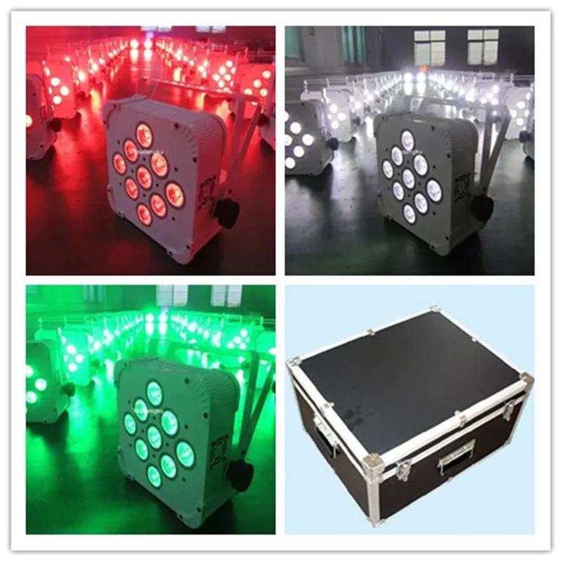8unit with roadcase Remote control stage lighting rgbw wireless control