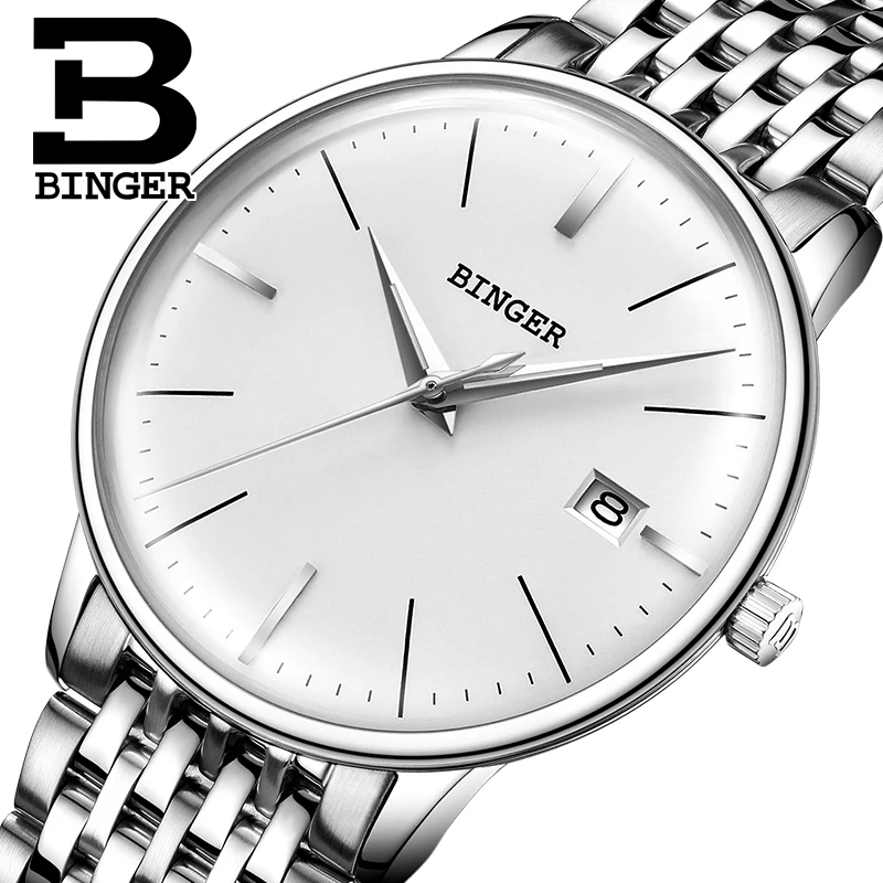 Механические часы Бингер, мужские роскошные брендовые японские часы NH35A с автоматическим перемещением, сапфировые водонепроницаемые часы Reloj Hombre B5078M6