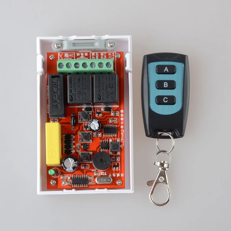 

AC 220V Motor RF Wireless Remote Control Switch System,315MHZ 433Mhz UP&DOWN Motor Reversing Controller