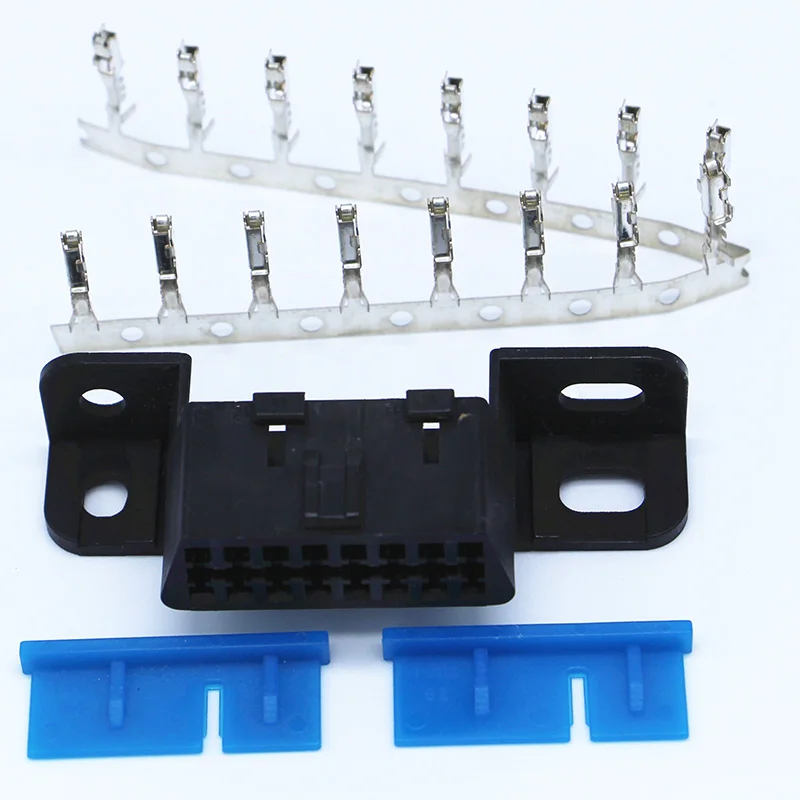 16pin obd2 connector OBD2 OBD 2 16Pin Female angle Connector OBD Female