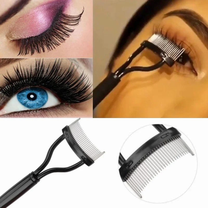 

1 Piece Black Eyelash Curler Comb Makeup Mascara Guide Applicator Eyelash Comb Eyebrow Brush Curler Tool Eye Lashes Comb Curlers