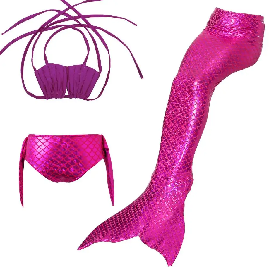New 3PCS/Set 8 Colors The Little Mermaid Tail Costume Princess Ariel