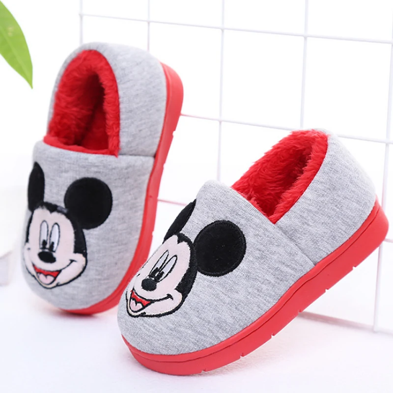 Disney/Детская Хлопковая обувь домашние тапочки с героями мультфильмов для девочек