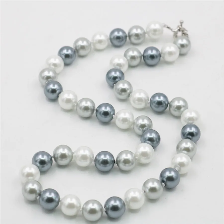 

2019 10mm Multicolor South Sea Shell Pearl Necklace 18"BV418 Rope Chain Accessories For Women Girls Ladies Gifts Jewelry Design