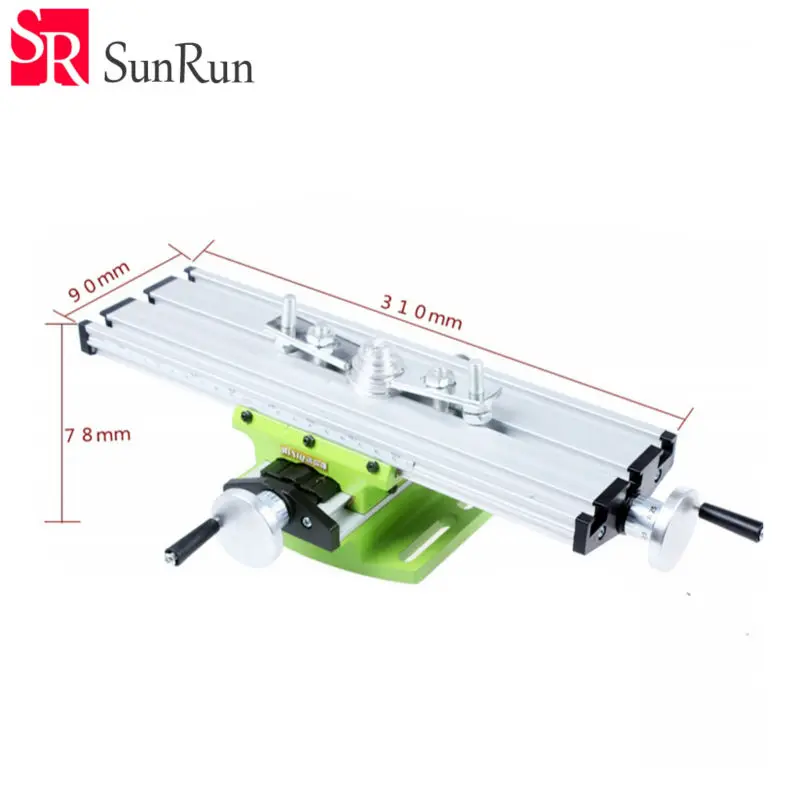 Мини Многофункциональный поперечный Рабочий стол для сверлильного фрезерного станка скамейка тиски механические инструменты
