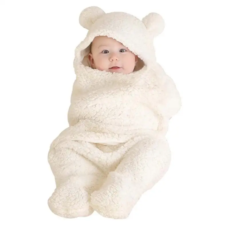 

Baby Receiving Blankets Soft Warm Plush Cotton Comfortable Cartoon Envelope Swaddle Winter Wrap Blanket