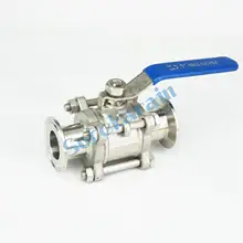 32 мм 1-1/" трубы диаметром 1,5" зажим на сантехническую трубу SS304 Нержавеющая сталь из 3 предметов шаровой клапан