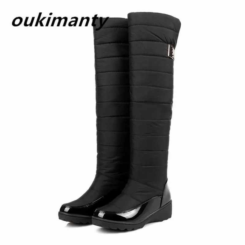 

Autumn Winter 3cm Heels Woman Faux Suede Thigh High Boots Over the Knee Women Boots Snow Shoes Sexy Platform #Y0774155F
