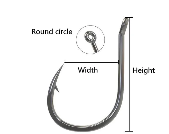 DAWOBO 50 шт. 3#-15# Высокоуглеродистая сталь круг держатель рыболовные крючки пресноводный рыболовный крючок отверстие сильный Карп рыболовные снасти
