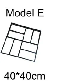 Model E Вручную мощения формы для цементных кирпичей DIY Пластиковый путь производитель плесень сад камень дорога бетонные формы тротуар для сада дома - Цвет: Model E