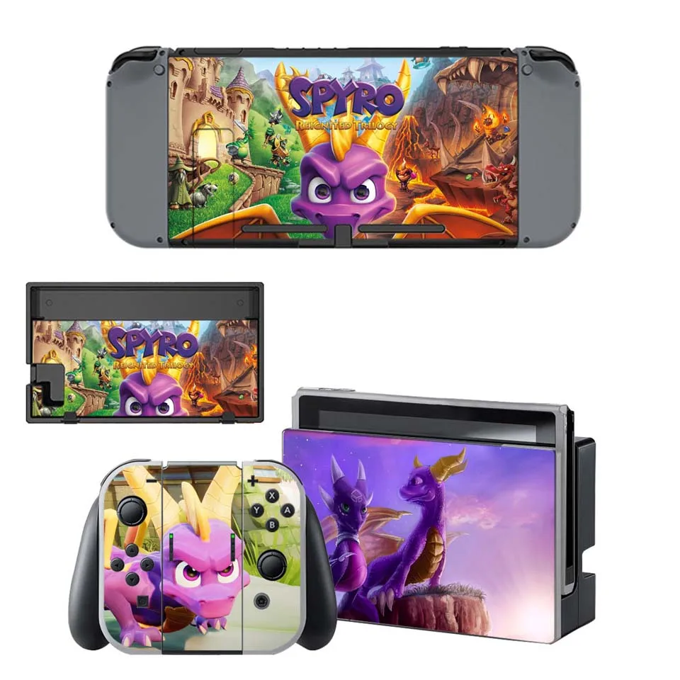 Виниловые шкуры, сменные наклейки Spyro, Набор наклеек для консоли nintendo Switch и контроллера Joy-Con - Цвет: YSNS1670