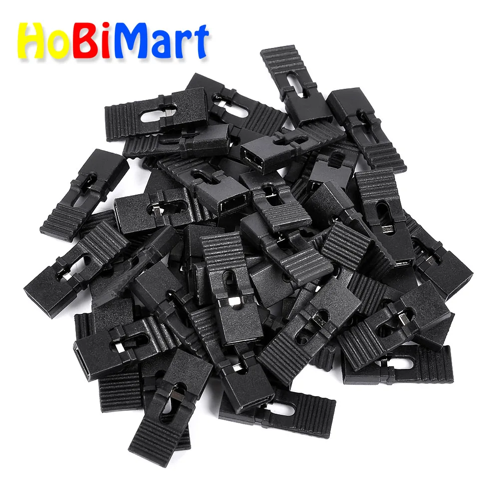 

50PCS 2.54 jumper Caps short connector spacing 2.54MM short jump cap with handle long handle wiring Head 14MM #Hbm0050