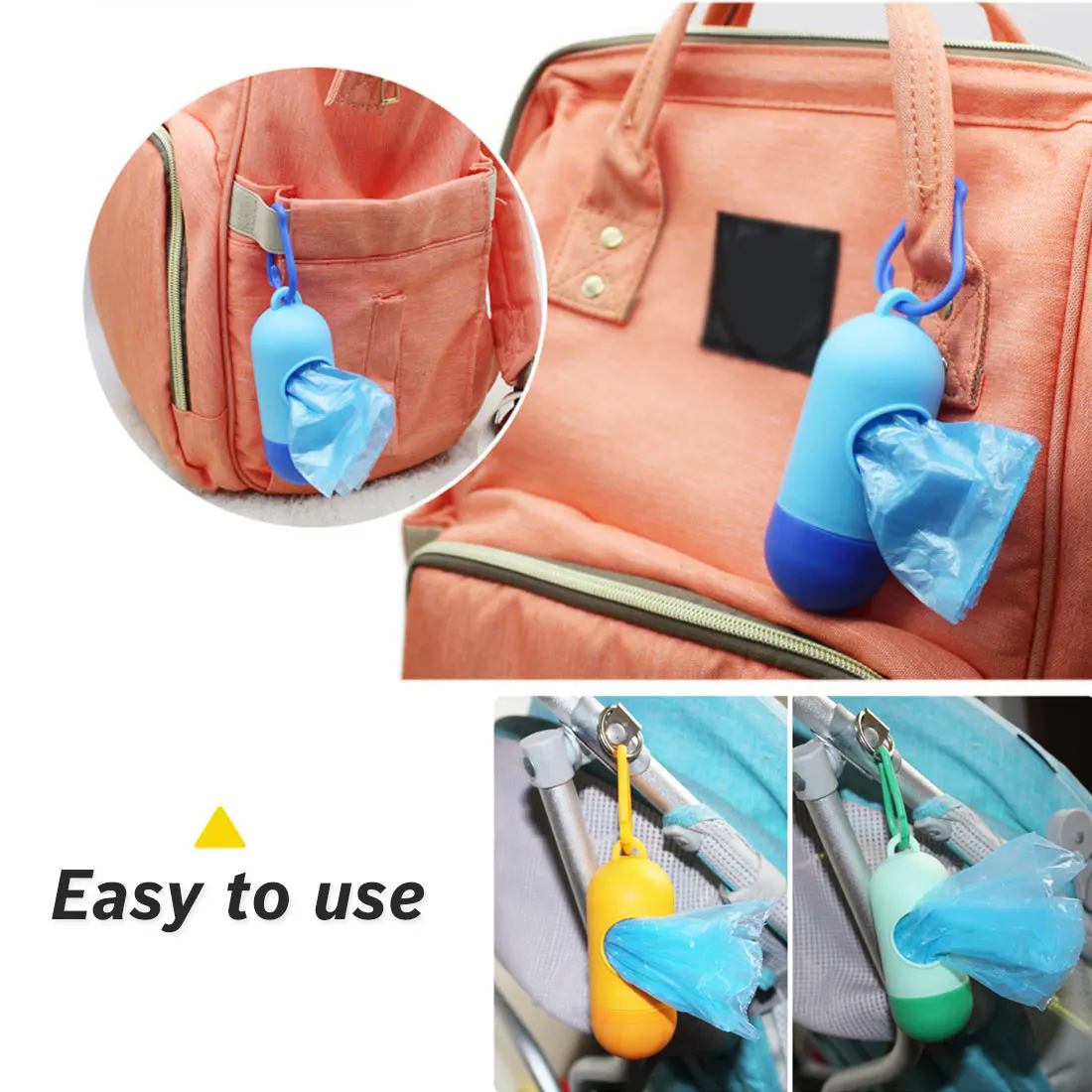 1 Roll Portable Baby Diapers Abandon Bag Roll Home Outdoor Disposable Plastic Pouches Garbage Bag Baby Stroller Accessories