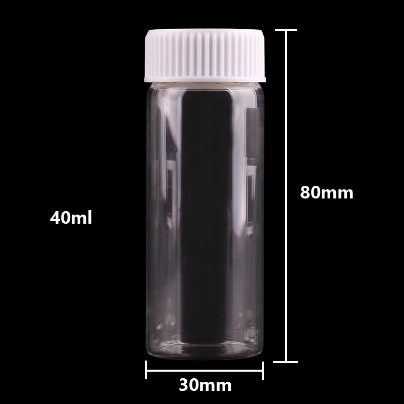 15 мл 25 мл 40 мл 50 мл 60 мл прозрачные стеклянные бутылки с белой пластиковой винтовой крышкой крошечные баночки-флаконы DIY ремесло 24 шт