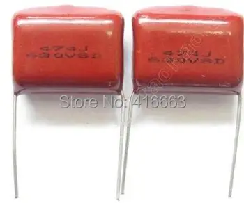 

500PCS / LOT CBB22 film capacitors 474J 630V 470NF 0.47UF 630V P15mm