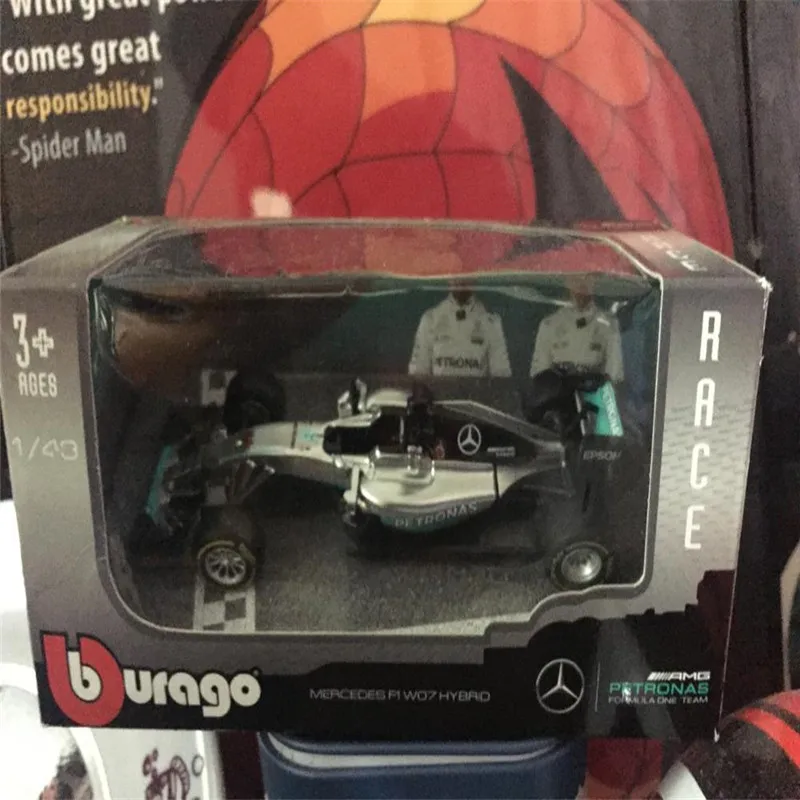 Имитатор в масштабе 1:43 металлический автомобиль F1 Benz Модель гоночного