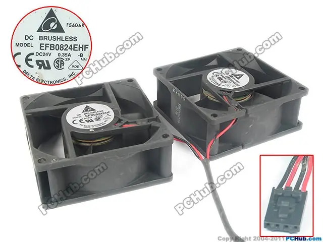 

Delta EFB0824EHF B DC 24V 0.35A 80X80X35mm Server Square fan