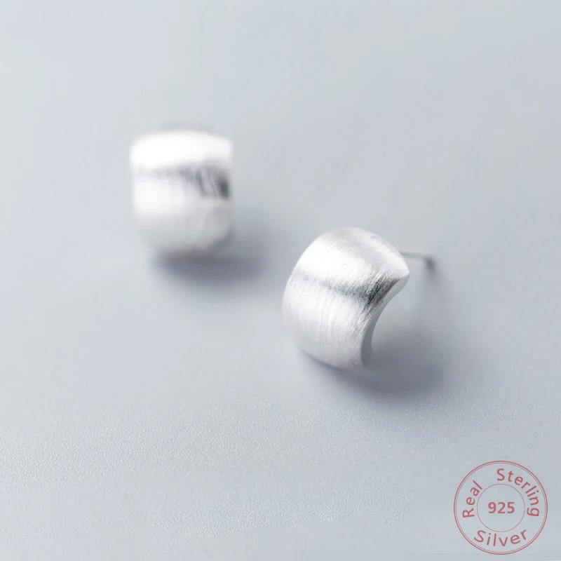 

Minimalist Simple Geometric 925 Sterling Silver For Women 585 Rose Gold Color Stud Earrings Fashion Female Gifts Jewelry