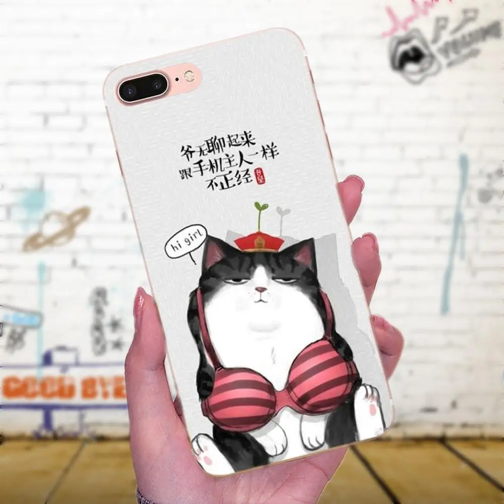 Мягкие чехлы для Apple iPhone 4 5 5C 6 6S 7 8 Plus X XS Max XR 3d чехол с котом милым