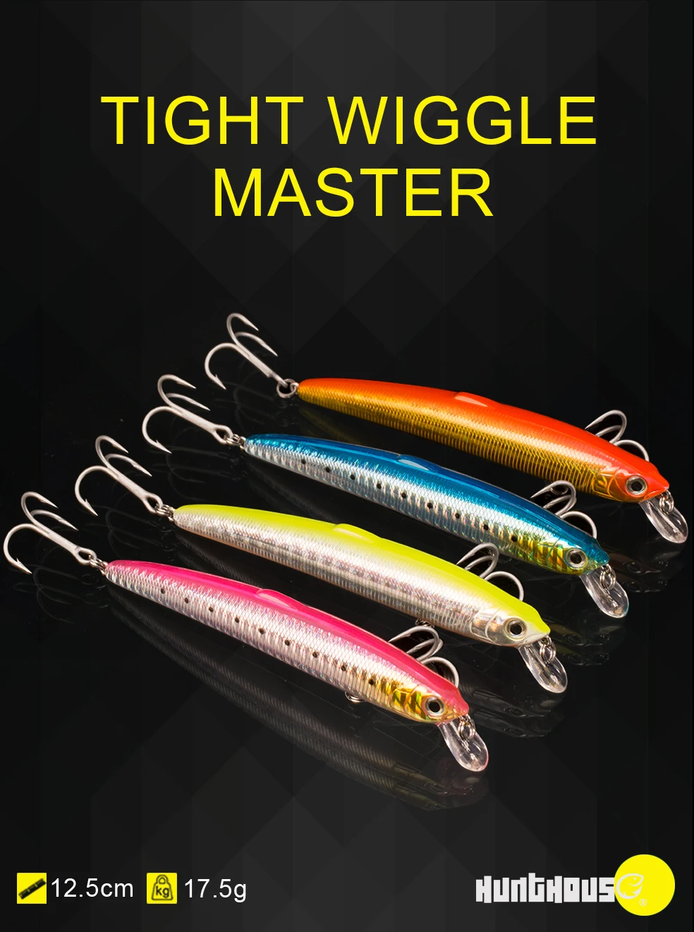 Hunthouse minnow морская жесткая приманка для рыбалки 12,5 см/17,5 г 14,7 см/27 г твердое тело 8 цветов для морского баса