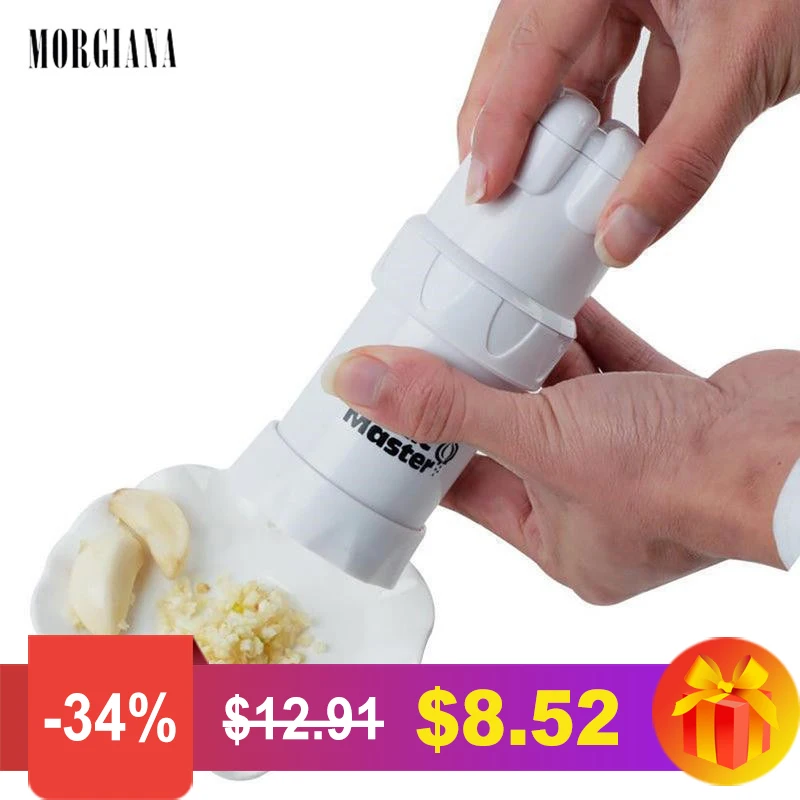 

MORGIANA One pcs Manual Garlic Presses Graters + peeler Garlic Presses Garlic Cutter Crusher Garlic Peeling Vegetable Tools