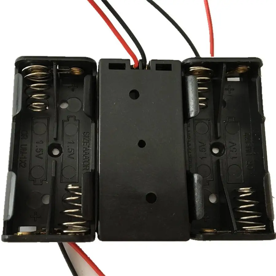 

2X1.5V battery holder 3V 2AAA battery shell 2XAAA 2LR03 battery box 2XLR3 battery case with 6'' UL1007 wires,100pcs/lot