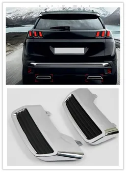

Chrome Rear Exhaust Muffler Tail End Pipe Decoration Cover Trim 2pcs Car Styling For Peugeot 3008 5008 Allure Access 2017 2018