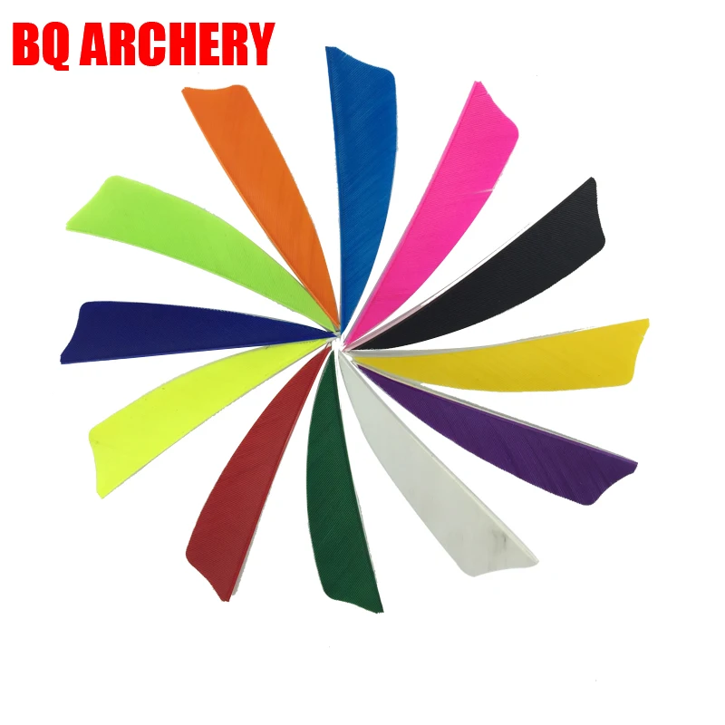 

12pcs Archery Arrow 3 4 5inch Turkey feather Arrows Shield Shape Right Wing For Recurve bow Hunting