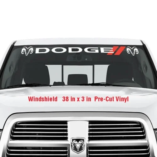 

For DODGE Windshield Vinyl Decal Sticker Graphic Decals Truck RAM Hemi Logo