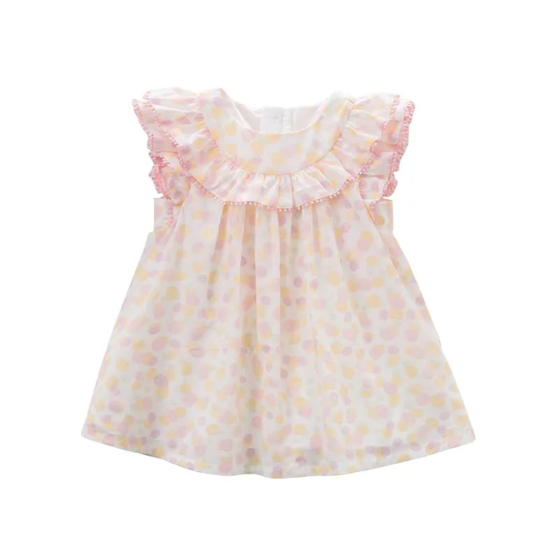 DBZ7437 dave bella/летнее платье принцессы в горошек для маленьких девочек детское платье для дня рождения и свадьбы детская одежда для малышей - Цвет: color dots