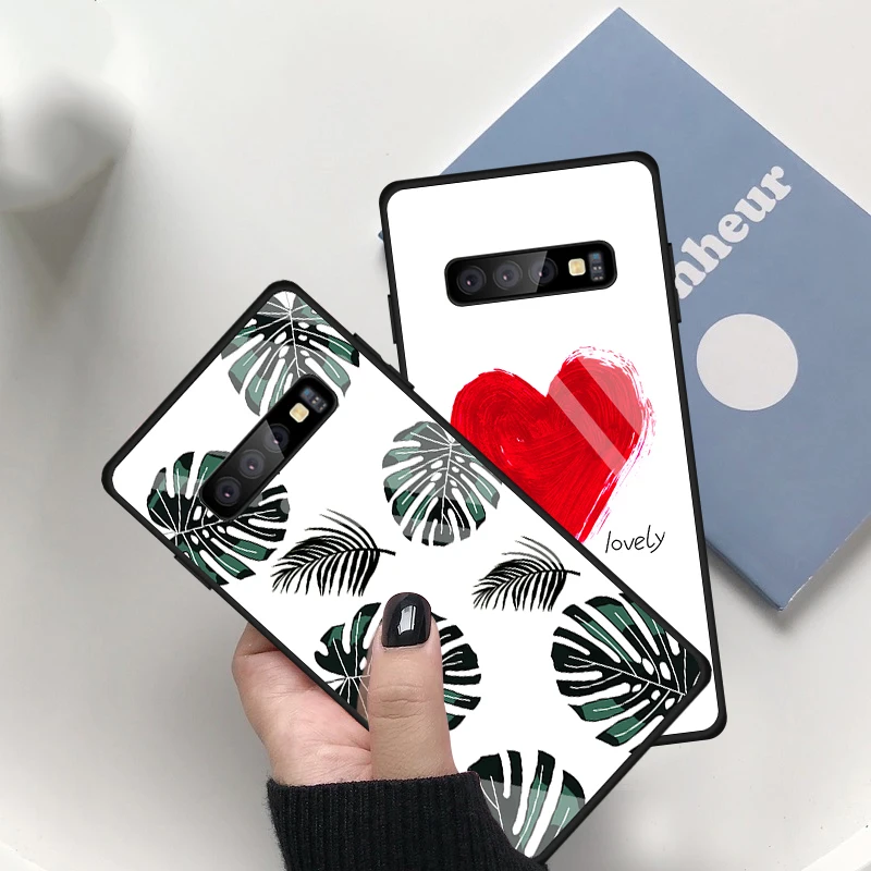 Модный симпатичный чехол с рисунком сердца для Samsung Galaxy S10 Plus S10e защитный из