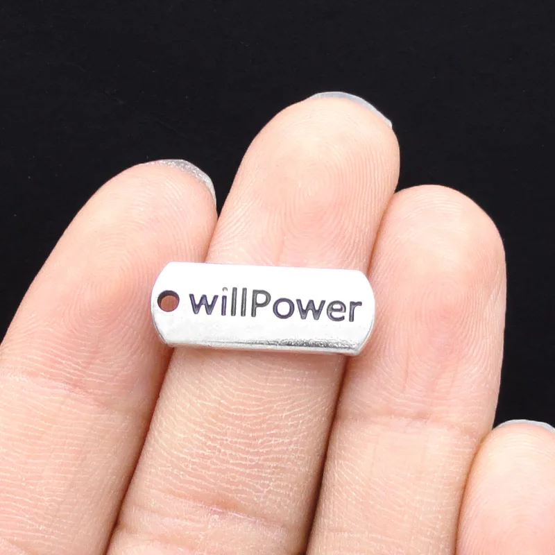 50 шт.-подвеска из античного серебра Willpower 21x8 мм  Украшения и | Отзывы и видеообзор