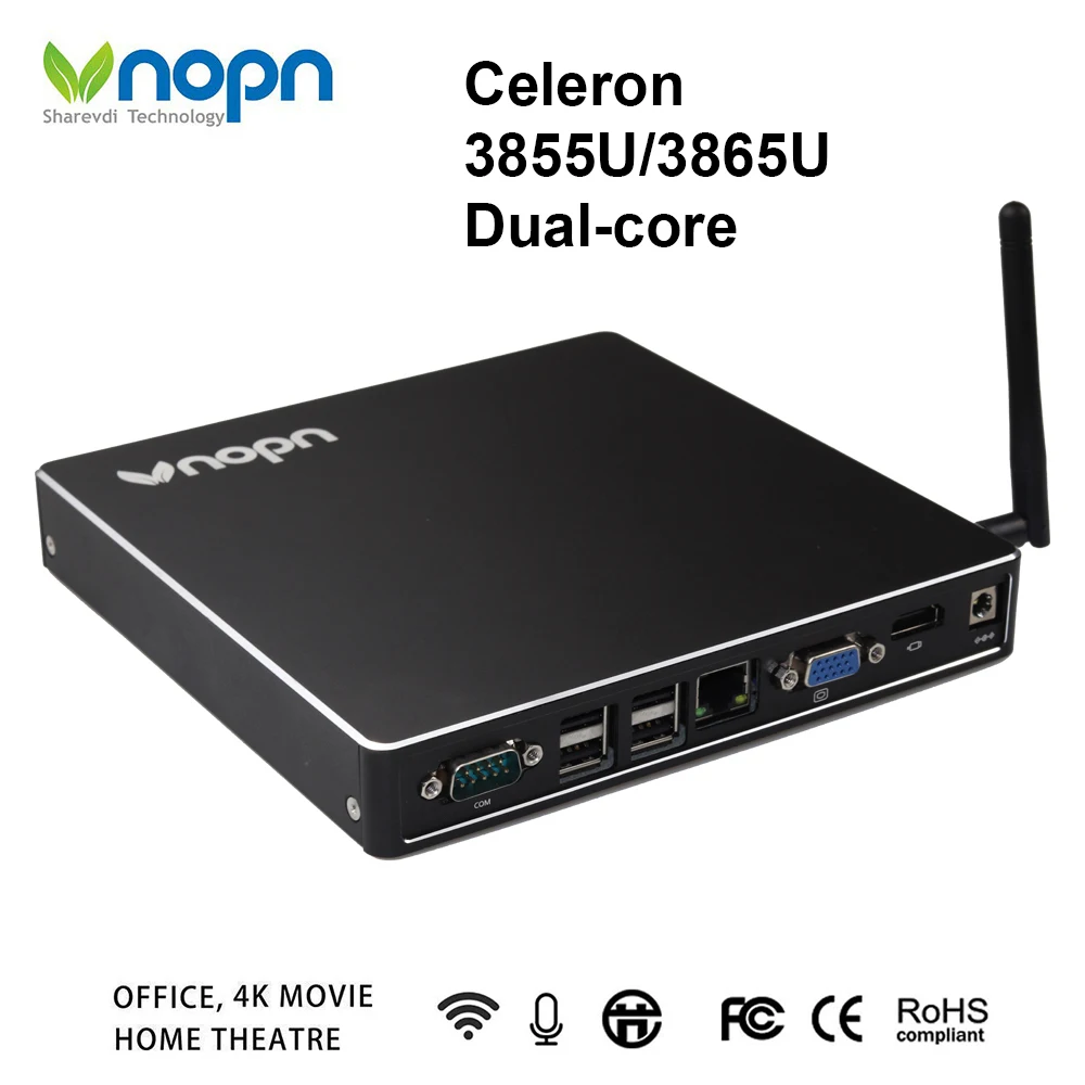 

Mini PC Intel Celeron 3855U Barebone Dual-core CPU Windows/Linux HDMI VGA WIFI Antenna Desktops Gaming Computers Micro PC