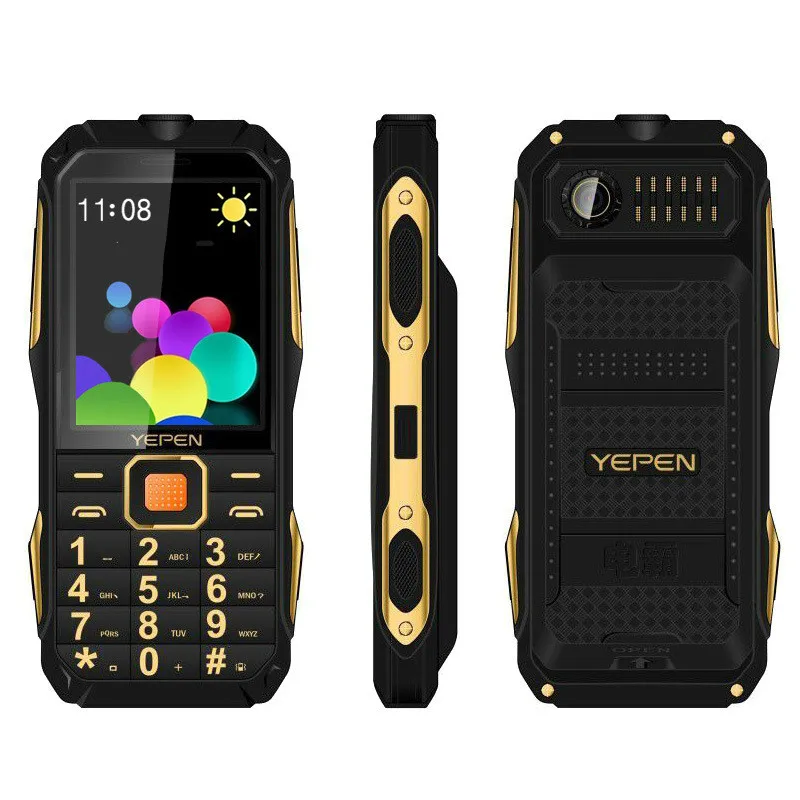 Yepen Y698 Wireless Analog Tv Flashlight Fm Radio 2800mah Dual Sim Power Bank Rugged Mobile Cell Phone