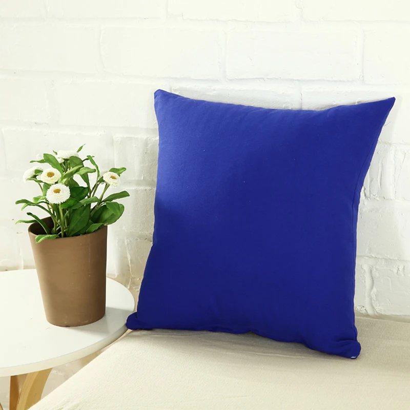 

New Solid Square Shape Back Throw Cushion Decorative Pillow Case Cover Soft Cotton Blended Pillowcase Home Decor 45*45cm/40*40cm