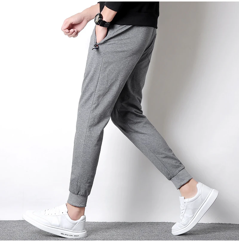 Мужские брюки повседневные мужские брюки с эластичной резинкой на талии 2019 обтягивающие Рабочие Штаны спортивные штаны мужские брюки для